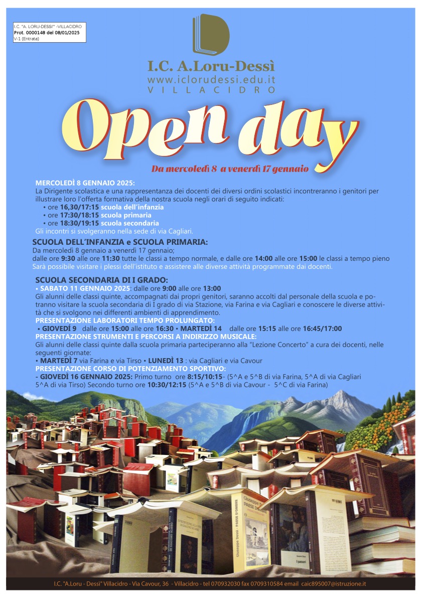 timbro open day 25 locandina